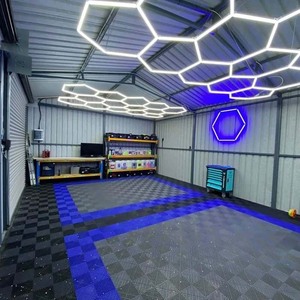 Hexagon iluminação LED 110/220V frio branco Honeycomb luzes de teto para Car Wash Repair Workshop, barbearia, mercado - Product Image 5