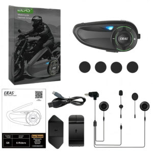 Sistema de Intercomunicación Ejeas Q8 de 1000 m para Casco de Motocicleta, Impermeable, Malla con Cancelación de Ruido y Sonido Envolvente - Product Image 3
