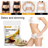 Thé au citron et au gingembre pour la digestion et la minceur saine, 42 jours, 3g par sachet, thé Dexto pour femme