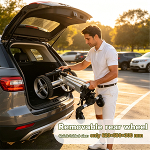 Voiturette de <span class=keywords><strong>golf</strong></span> électrique Icango G1 à suivi automatique avec 5 roues, batterie au lithium, autonomie jusqu'à 36 trous - Product Image 6