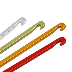 Estacas de aluminio para tienda de campaña, 16 cm, rojo, plateado, naranja, azul, estacas cuadradas para exteriores, accesorios de fijación para toldo de tienda de campaña - Product Image 5