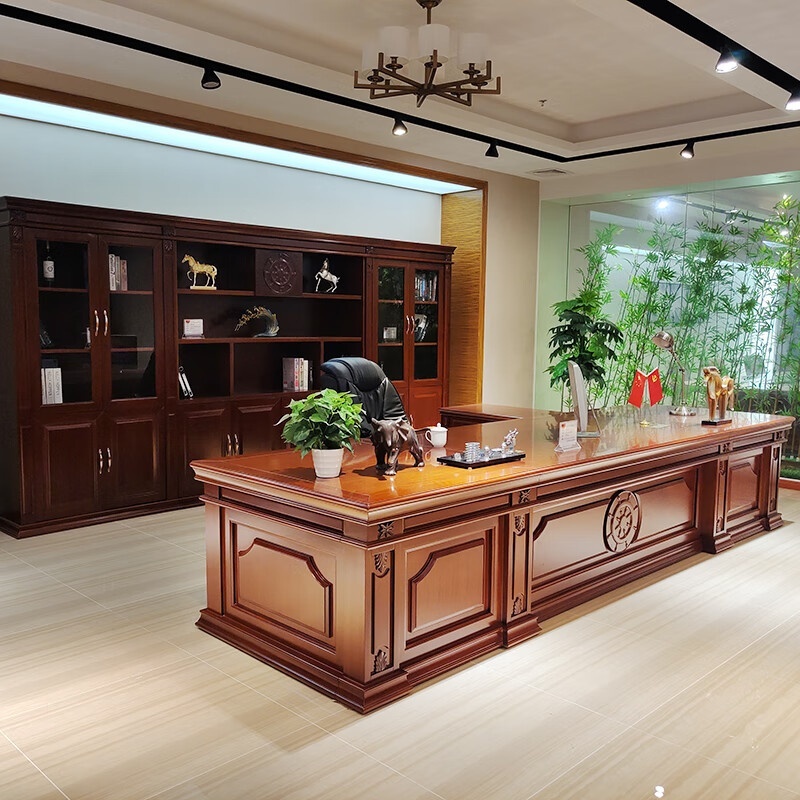 High-end Luxury L-shaped Modular Modern Wooden Executive Office Desk for CEO Manager
