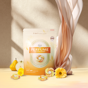 Capsules de lessive parfumées personnalisées avec logo, parfum Sunshine Novella, senteur luxueuse, soin des fibres délicates, dosettes de lessive - Product Image 4