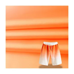 Tái chế rPet repreve 100% polyester sợi nhỏ mềm đào da đồng bằng nhuộm thay đổi dần dần vải cho quần short bãi biển