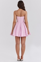 Robe Mini Strapless de Luxe en Coton Doux pour Femme – Collection Été Décontractée et Élégante – Fabrication sur Mesure