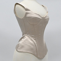 Haut corset en satin pour femme, personnalisé en usine OEM, avec bretelles larges, décolleté cœur et armatures, idéal pour les soirées et bals de promo
