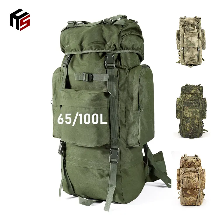 65-100L Large Bag Tactical Bags Camping Hiking Rucksack Mochila Tactical Travel Molle Men Outdoor Backpack