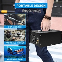Compresseur d'air PCP TUDIVING en gros haute pression 4500psi/300bar/30mpa 220V avec arrêt automatique 12V pour la natation, la chasse et le paintball