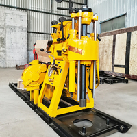 Mini-foreuse manuelle portable pour puits, avec pompe diesel et moteur, pour forage de puits d'eau, profondeur max. 200 m, mobile