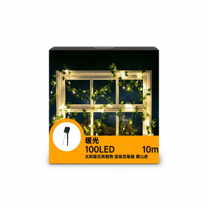 ไอโกสตาร์ไฟ LED พลังงานแสงอาทิตย์ 10M 100Led วอร์มไวท์ไอวี่เดคคอร์ตกแต่งหน้าต่างสวนกลางแจ้ง - Product Image 2