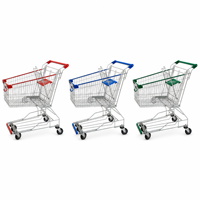 Chariot de courses professionnel en métal robuste de style allemand 180L 210L 240L avec roues silencieuses pour grands supermarchés