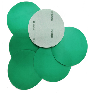 Q227 grrt 80 film sanding डिस्क 6 इंच 150 मिमी हुक और लूप पॉलिएस्टर फिल्म ग्रीन सैंडपेपर अपघर्षक sanding डिस्क - Product Image 6