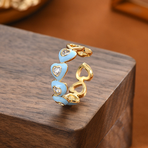 Zircone Oil Drop Aikai anello da donna A Clique stile Vintage anello indice stile semplice e Versatile - Product Image 2