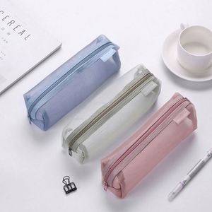 Estuche Transparente de Malla Gruesa con Cierre para Estudiantes, Portalápices, Material de Oficina y Escolar - Product Image 6
