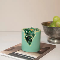 Maßgeschneiderte Duftkerze Handgefertigte Kreative Kristall-Erz Duftgel-Wachs Aromatherapie-Kerze Wohndekor Geschenk Feiertags-Diwali-Riegel 100%
