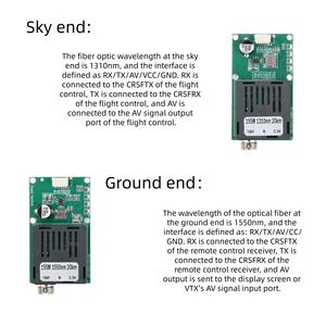 Optisches Drohnen-Transceiver-Modul FC RX/TX/AV/VCC/GND-Schnitts telle TTL-zu-Glasfaser-Modul-Endgeräte 20km - Product Image 3