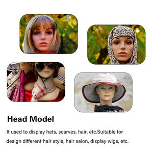 Wholesale in Stock Female <strong>Mannequin</strong> Manikin <strong>Head</strong> Model Wig Display <strong>Mannequin</strong> <strong>Head</strong> for Wigs Scarf Glasses Hat Cap Display Stand - Product Image 6