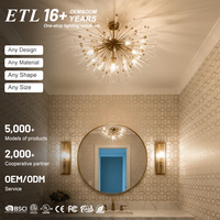 Lustre suspendu en cristal LED de style contemporain pour restaurant, café, boutique, villa