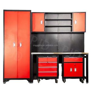 Banc de travail professionnel <span class=keywords><strong>en</strong></span> acier et <span class=keywords><strong>bois</strong></span> avec armoire à outils combinée, tiroirs et roulettes verrouillables, fabriqué <span class=keywords><strong>en</strong></span> Chine, best-seller - Product Image 3