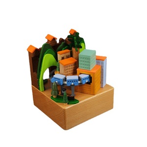 Sempre luminosa nuova città magica del vento carosello <span class=keywords><strong>in</strong></span> <span class=keywords><strong>legno</strong></span> carosello del treno per regali di festa compleanni san valentino natale - Product Image 6
