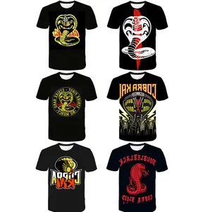 2023 Nieuwe Stijl Cobra Kai 3d Bedrukt Shirt Voor Mannen Oversized T-Shirts Digitaal Print T-Shirt Graphics Custom T-Shirt Kleding