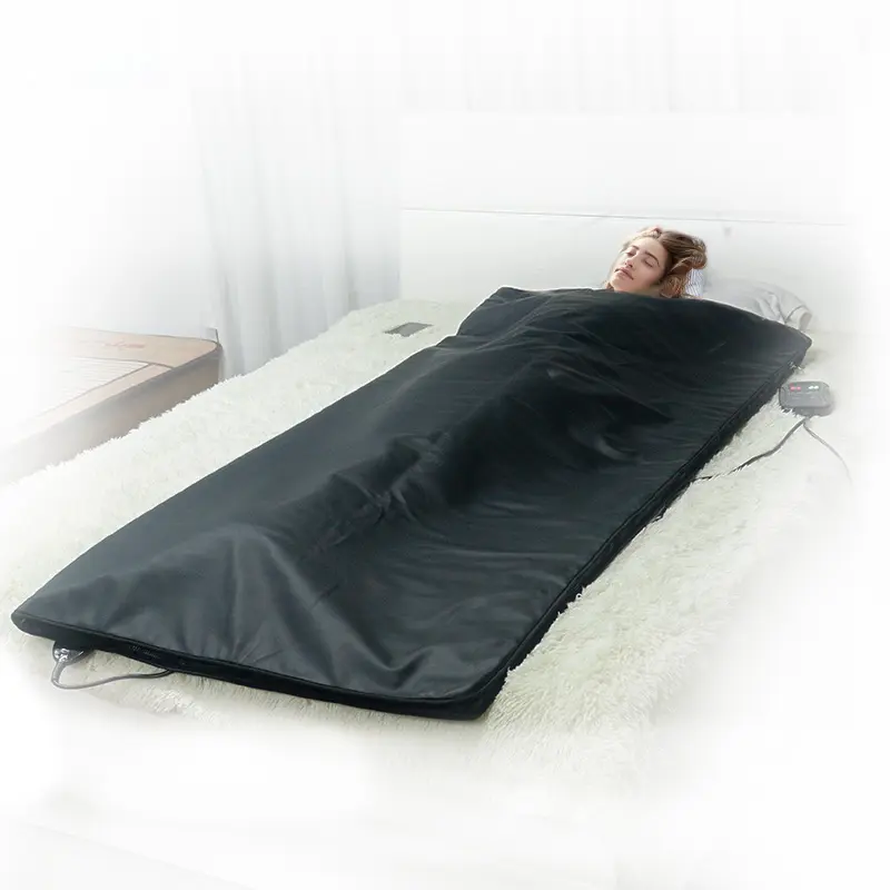 Btws convenient easy carry Black blanket Sauna OEM/ODM Far infrared sauna blanket customized