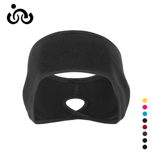 Fleece Headband With Ear Flaps For Running And Cycling Warm Windproof Adult Sports Cap Solid Color - Product Image 1
