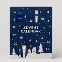 Boîte en carton recyclable faite à la main, économique, pour soins de la peau, cadeau de Noël, calendrier de l'avent personnalisé 12/24 jours avec insert
