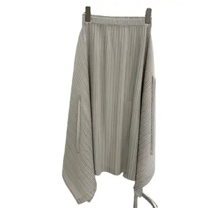 100% new original braided pleated skirt covering knee fringe elastic waist skirt for women