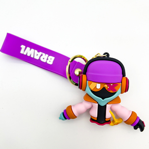 Portachiavi 3D in PVC all'ingrosso, simpatici ciondoli in gomma a forma di personaggio anime, portachiavi luminosi a forma di bambola, regalo - Product Image 4