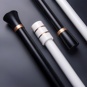 IKSUN OEM ODM <span class=keywords><strong>Rideau</strong></span> <span class=keywords><strong>de</strong></span> <span class=keywords><strong>douche</strong></span> en aluminium métallique simple et tendance à tension bon marché pour salle <span class=keywords><strong>de</strong></span> bain - Product Image 2