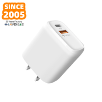 Chargeur rapide double USB-C PD3.0 20W avec protection OTP/OVP pour ordinateur portable et charge multi-appareils