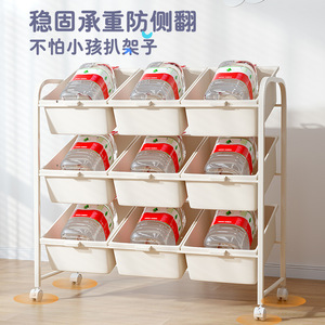 Multi Layer Childrens Toy Storage Rack Large Capacity Mobile Floor Cabinet Baby Organizer Five Layers Upgraded Thickened - Product Image 3