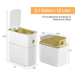 Tapa de Basurero Inteligente con Sensor de Inducción, Impermeable IPX5, Batería Recargable, Sensor de Movimiento Automático para Baño, Dormitorio y Hogar - Product Image 4