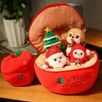 Hoge Kwaliteit Aanpassen Kleine Kawaii Stijl Vrede Fruit Tas Pluche Baby Troostend Dier Knuffel Voor Kinderen Kerstcadeau