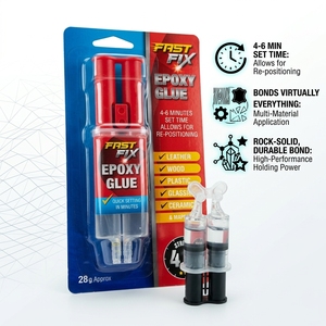 Résine époxy pure à séchage rapide en 5 minutes pour le collage du cuir, du métal et du verre, avec agent de durcissement - Product Image 6
