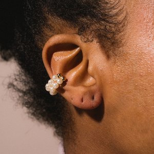 Gemnel S925 plaqué or 18 carats, boucles d'oreilles à double rangée de perles <span class=keywords><strong>Pema</strong></span>, mode, vente en gros, boucles d'oreilles de mariage, bijoux fins pour femmes - Product Image 6