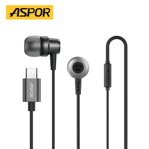 Audífonos con Cable USB C al por Mayor de Fábrica para Teléfono Inteligente, Cable de 1.2m, Audífonos Ligeros ASPOR A256 - Product Image 1