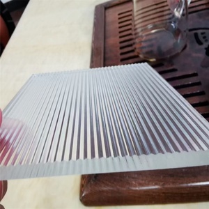 Customized Striped Embossed Multi-color Gradient Tempered <strong>Glass</strong> Screen Partition <strong>Panels</strong> - Product Image 3