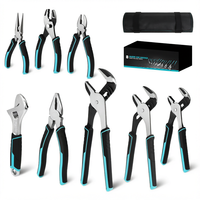Ensemble de 8 pinces à main en acier Cr-V, kit d'outils à main avec étui à roulettes, pinces de mécanicien pour le bricolage à domicile