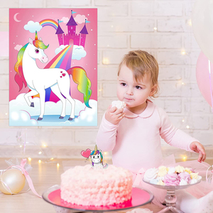 HAWIN, 24 Uds., Pin the Horn on Unicorn, Make a Face Sticker, mezcla y combina juegos <span class=keywords><strong>de</strong></span> fiesta, póster <span class=keywords><strong>de</strong></span> unicornio, decoraciones <span class=keywords><strong>para</strong></span> fiesta <span class=keywords><strong>de</strong></span> <span class=keywords><strong>cumpleaños</strong></span> <span class=keywords><strong>para</strong></span> niños - Product Image 5