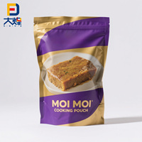 Sachet de cuisson Mylar autoportant en aluminium personnalisé pour cuisson à haute température, type Moi Moi, sachet rétractable