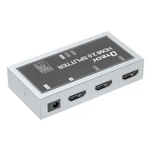 DTECH HDMI Splitter 4k 60hz 1x2 Ver2.0 Supports HDMI Splitter HDCP 2.2 Splitter 1 In 2 Out 4K/60Hz 3D