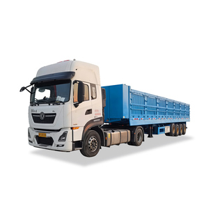 รถกึ่งพ่วงแบบยกข้าง 4 ด้าน ยี่ห้อ Alexs ขนาด 100 ตัน <span class=keywords><strong>ราคา</strong></span>โรงงาน พร้อมระบบไฮดรอลิกสำหรับยกและขนถ่ายสินค้า - Product Image 1