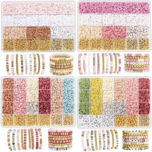 عرض خاص على مجموعة خرز صلصال البوليمر المستدير بتصميم بوهيمي للتخصيص بنفسك لصنع الأقراط والأساور والمجوهرات - Product Image 1