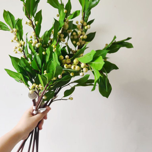 I1131 Vente en gros de branches de fleurs artificielles à main, fruits de la <span class=keywords><strong>baie</strong></span>, tournesols, tiges de fleurs, feuilles <span class=keywords><strong>d</strong></span>écoratives - Product Image 3