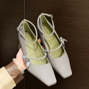 รองเท้าส้นสูงแฟชั่นสำหรับผู้หญิง รุ่น Evergreen สำหรับฤดูร้อน  วัสดุหนัง  หัวแหลมเล็ก  ส้นเข็มสูงพิเศษ  กันลื่น - Product Image 2