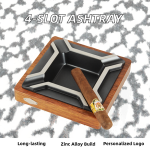 Cenicero de Puros de Madera Moderno de Alta Gama Keensun para Exteriores, con 4 Ranuras, Duradero, con Logotipo Personalizado - Product Image 2