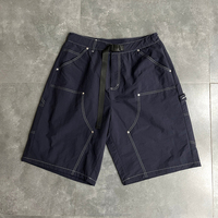 Shorts Cargo de Travail pour Hommes en Nylon Ripstop, Coupe Ample, Double Genouillères, avec Surpiqûres Contrastantes, Personnalisables, Haute Qualité, Vente en Gros