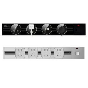 Electrical track socket for EU wall tabletop socket electric track plug removable power socket track rail system